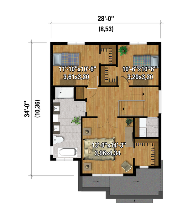 Dream House Plan - Farmhouse Floor Plan - Upper Floor Plan #25-4977