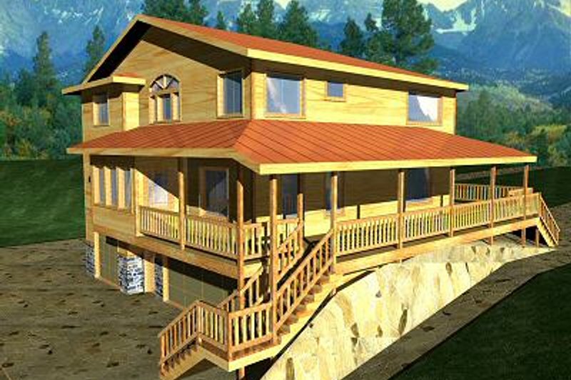 Architectural House Design - Traditional Exterior - Front Elevation Plan #117-163