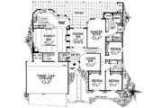 Adobe / Southwestern Style House Plan - 4 Beds 3 Baths 2945 Sq/Ft Plan #72-332 