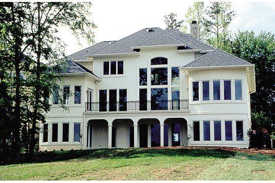 Exterior - Rear Elevation for European House Plan #453-39 - 5 bed, 4.5 bath