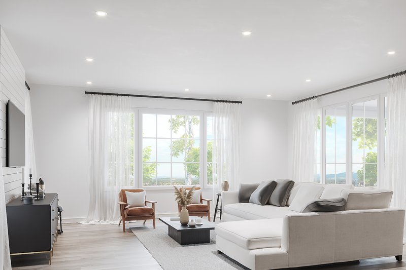 House Blueprint - Interior - Family Room for Modern House Plan #23-2780 - 2 bed, 2 bath