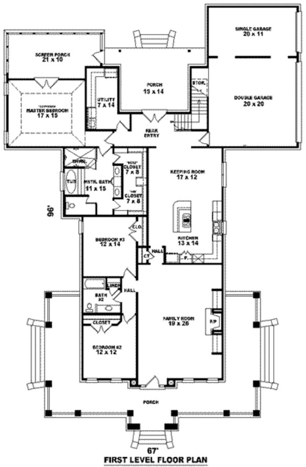 Southern Floor Plan - Main Floor Plan #81-1222