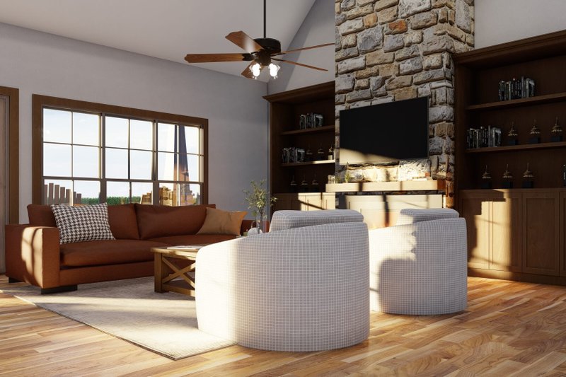 Architectural House Design - Interior - Family Room 2 for Ranch House Plan #923-89 - 3 bed, 2.5 bath