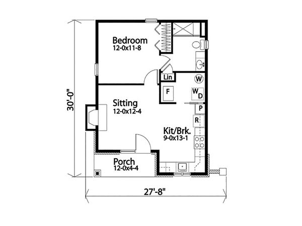 House Blueprint - Cottage Floor Plan - Main Floor Plan #22-608