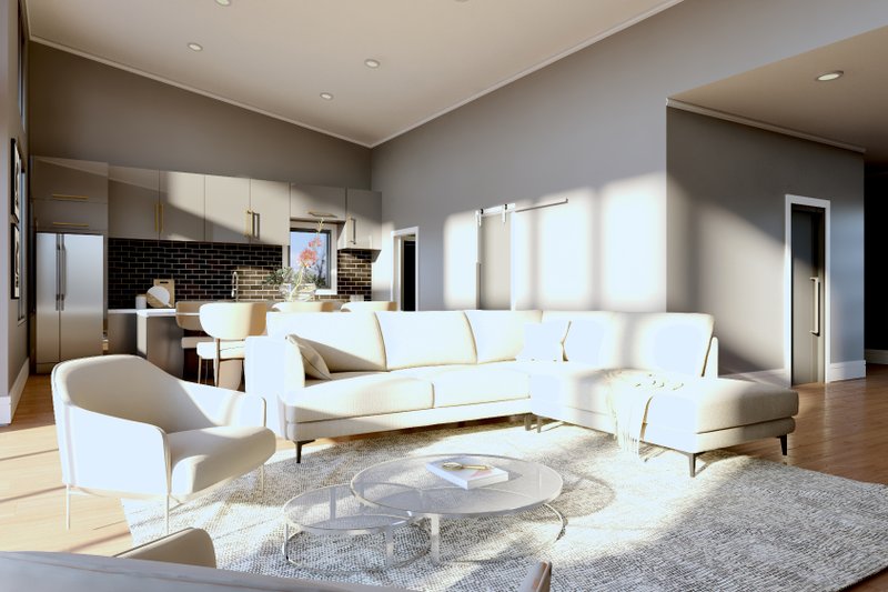 House Design - Interior - Family Room 1 for Modern House Plan #1064-317 - 3 bed, 2 bath