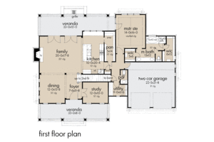 Southern Floor Plan - Main Floor Plan #120-260