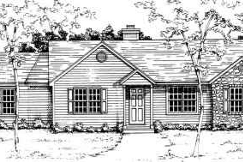 Dream House Plan - Ranch Exterior - Front Elevation Plan #30-121