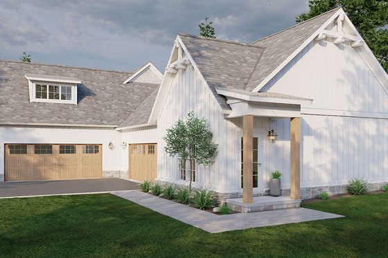 Exterior - Rear Elevation 2 for Craftsman House Plan #923-308 - 5 bed, 3 bath