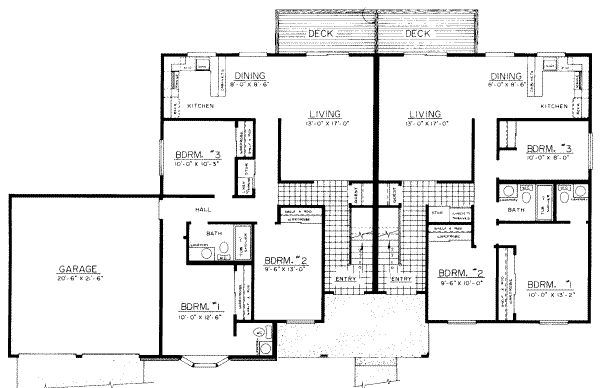 Ranch Floor Plan - Main Floor Plan #303-166