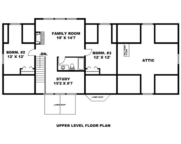 Craftsman Floor Plan - Upper Floor Plan #117-895