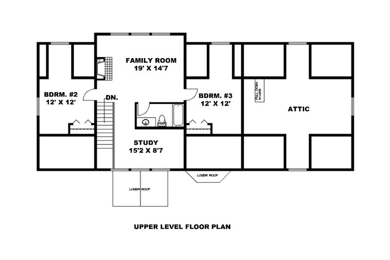 Dream House Plan - Floor Plan - Upper Floor for Craftsman House Plan #117-895 - 3 bed, 2.5 bath