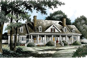 Country Exterior - Front Elevation Plan #429-32