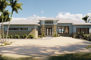 Architectural House Design - Exterior - Front Elevation for Modern House Plan #1122-11 - 2 bed, 3 bath