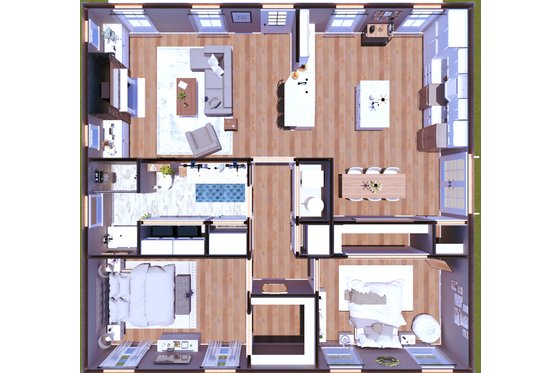 Floor Plan - Other Floor 2 for Farmhouse House Plan #44-233 - 2 bed, 1 bath