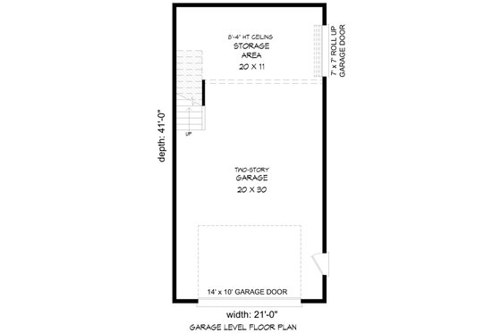 Floor Plan - Main Floor for Contemporary House Plan #932-529, 0 bath