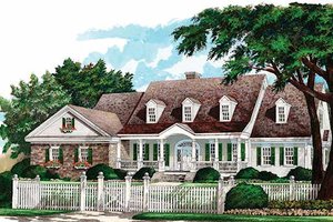 Country Exterior - Front Elevation Plan #137-156