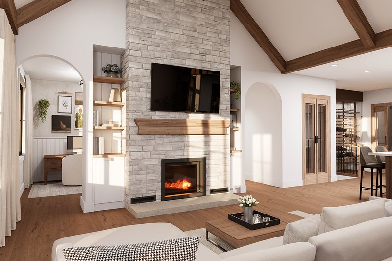 House Blueprint - Interior - Family Room 2 for Ranch House Plan #23-2891 - 2 bed, 1.5 bath