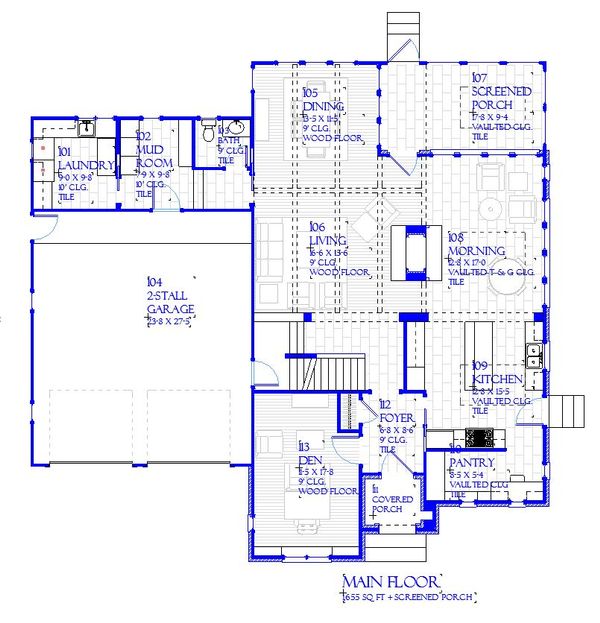 Dream House Plan - Tudor Floor Plan - Main Floor Plan #901-141