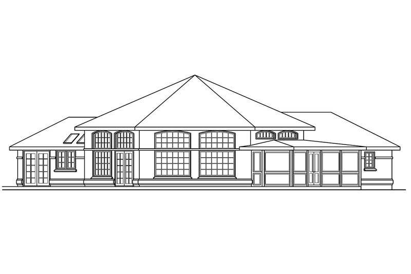 Home Plan - Exterior - Rear Elevation for Traditional House Plan #124-648 - 3 bed, 3 bath