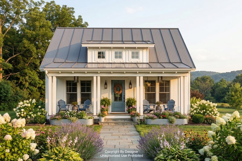 Dream House Plan - Exterior - Front Elevation 2 for Farmhouse House Plan #51-1431 - 1 bed, 1 bath