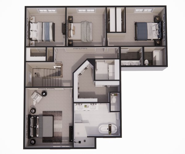 Bungalow Floor Plan - Upper Floor Plan #51-1358