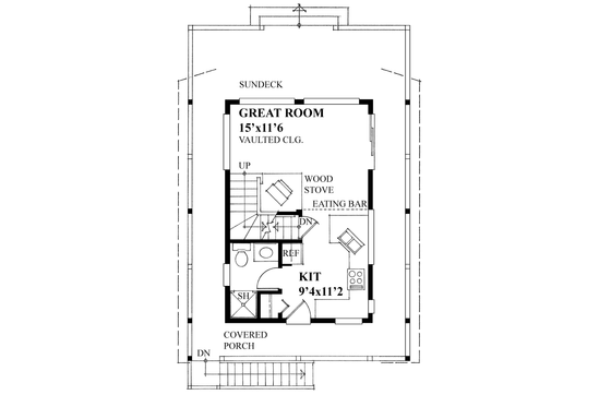 Floor Plan - Other Floor for Contemporary House Plan #118-105 - 1 bed, 1 bath
