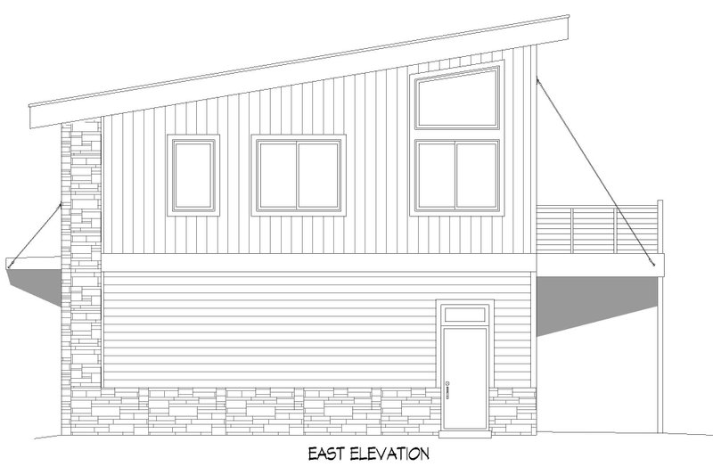 Architectural House Design - Exterior - Other Elevation 1 for Contemporary House Plan #932-961 - 1 bed, 1 bath