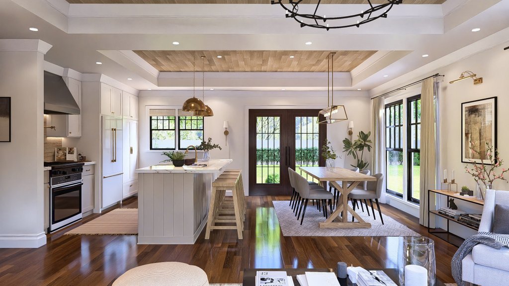 Interior - Dining Room 1 for Cottage House Plan #54-684 - 2 bed, 2 bath