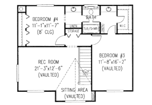 Home Plan - Country Floor Plan - Upper Floor Plan #11-206