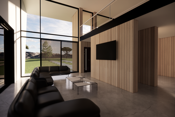 Interior - Family Room for Modern House Plan #473-1 - 3 bed, 2.5 bath