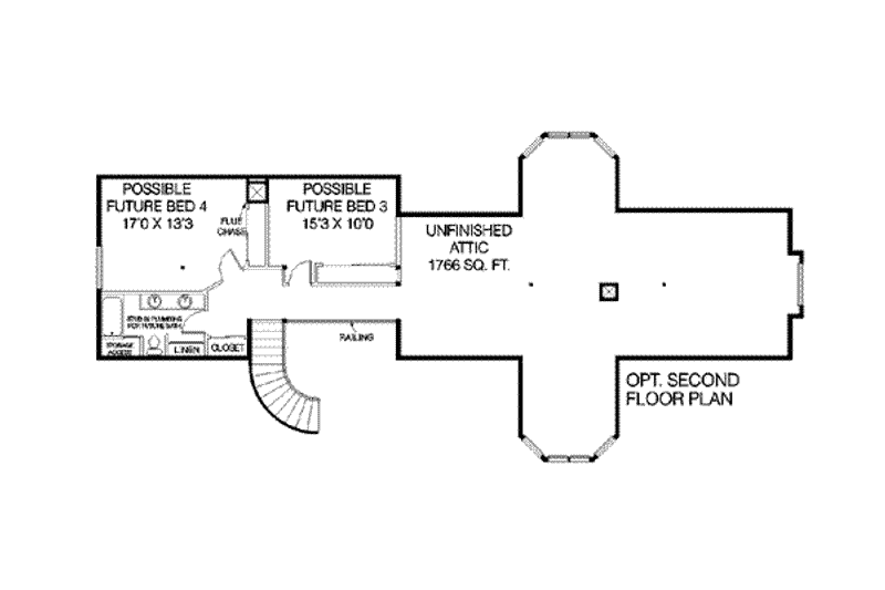 Home Plan - Floor Plan - Other Floor for Country House Plan #60-419 - 4 bed, 4 bath