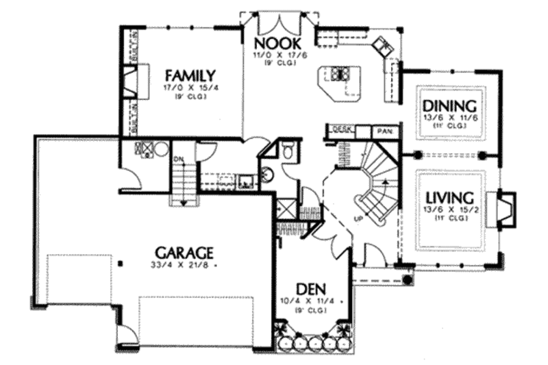 Home Plan - Floor Plan - Main Floor for Traditional House Plan #48-228 - 4 bed, 3 bath