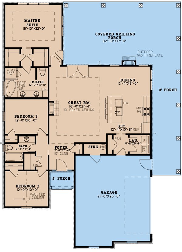 House Design - Traditional Floor Plan - Main Floor Plan #923-265