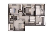 Farmhouse Style House Plan - 4 Beds 3.5 Baths 2500 Sq/Ft Plan #51-1374 
