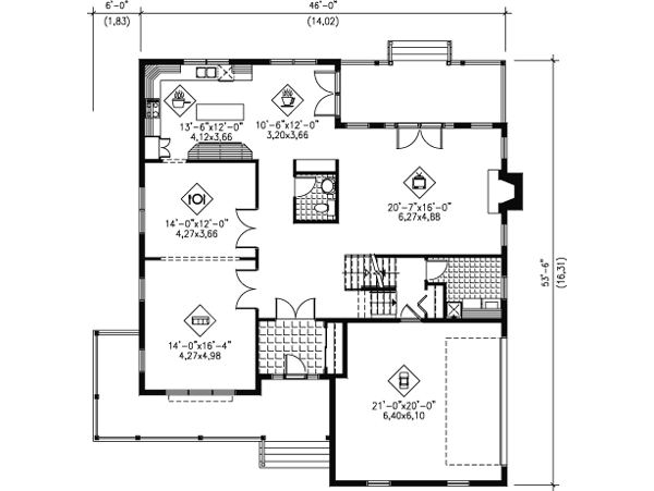 Traditional Floor Plan - Main Floor Plan #25-4157