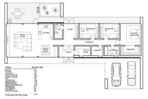 Modern house plan, floor plan
