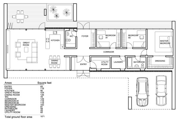 House Design - Modern house plan, floor plan