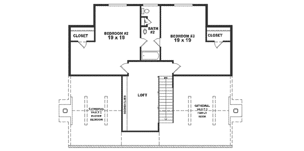 Country Floor Plan - Upper Floor Plan #81-108