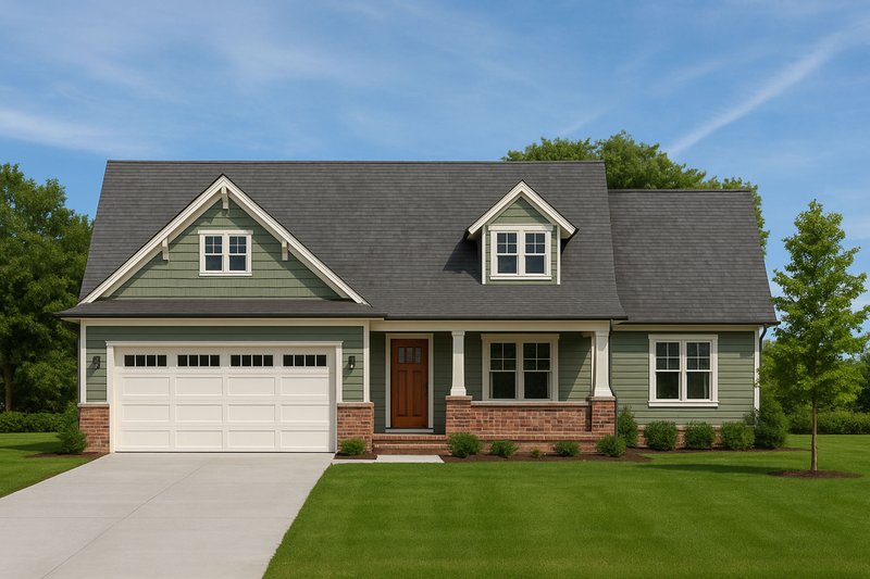Bungalow Style House Plan - 3 Beds 3 Baths 1820 Sq/Ft Plan #20-1756 Exterior