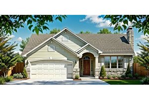 Dream House Plan - Traditional Exterior - Front Elevation Plan #58-107