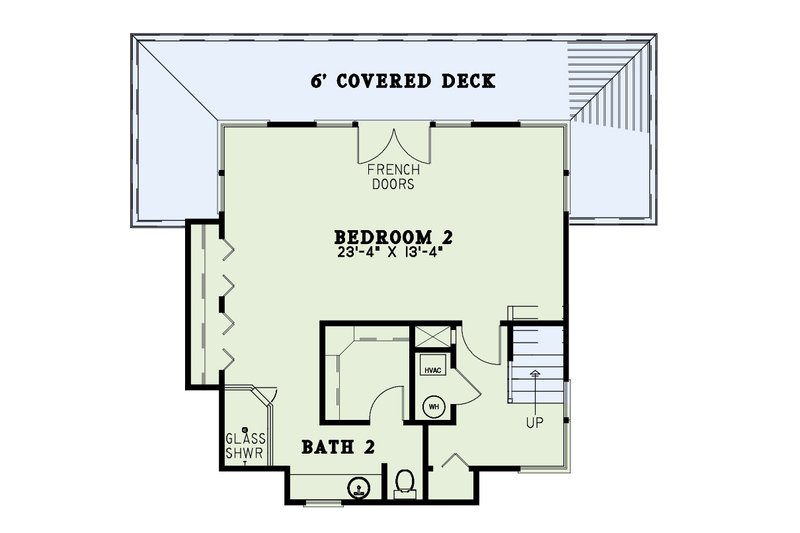 Dream House Plan - Floor Plan - Lower Floor for Southern House Plan #17-559 - 2 bed, 2.5 bath