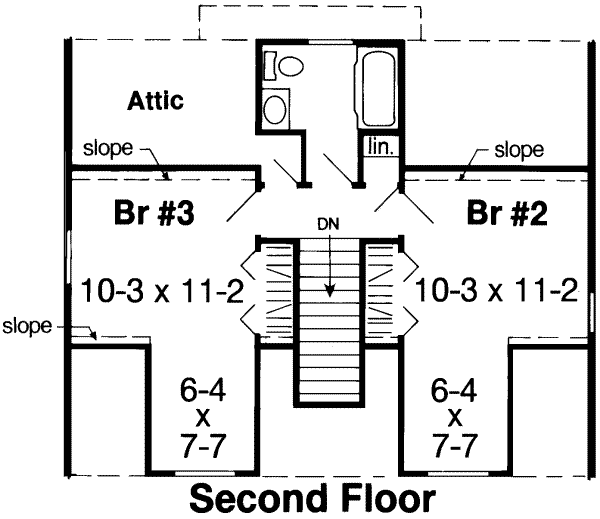Country Floor Plan - Upper Floor Plan #312-367