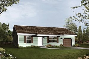 Ranch Exterior - Front Elevation Plan #57-472