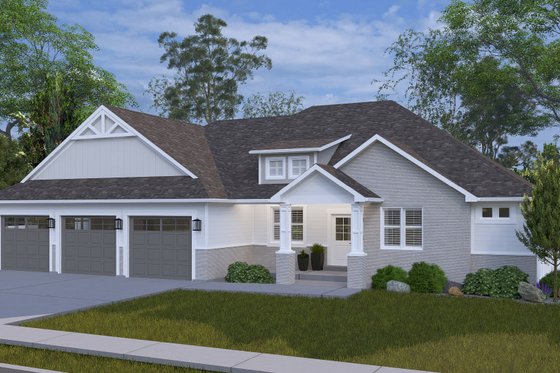 Exterior - Front Elevation 4 for Farmhouse House Plan #1060-361 - 4 bed, 3.5 bath