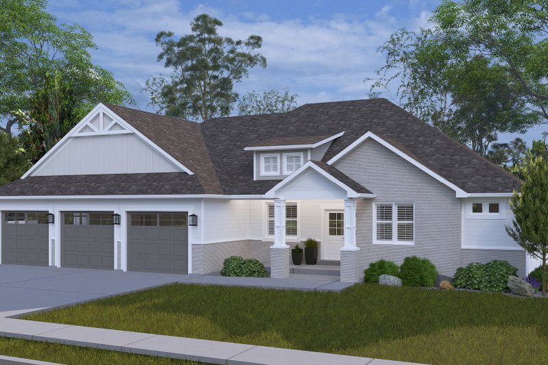 House Blueprint - Exterior - Front Elevation 4 for Farmhouse House Plan #1060-361 - 4 bed, 3.5 bath