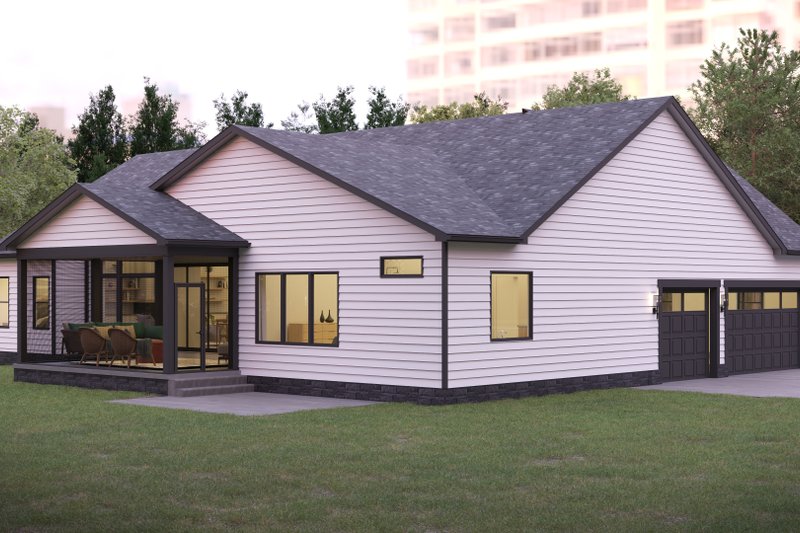Dream House Plan - Exterior - Rear Elevation 1 for Country House Plan #1089-40 - 3 bed, 2.5 bath