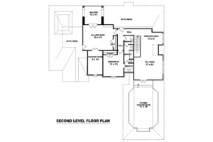 Floor Plan - Upper Floor for European House Plan #81-1293 - 4 bed, 3 bath