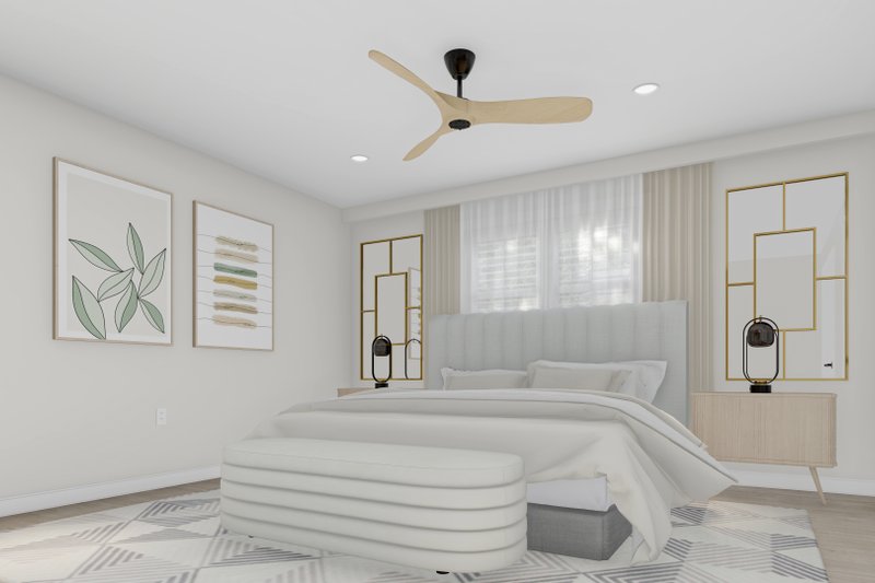 House Blueprint - Interior - Master Bedroom 1 for Cottage House Plan #1060-177 - 3 bed, 2 bath