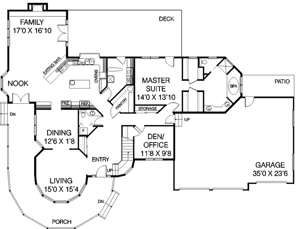 House Blueprint - Victorian Floor Plan - Main Floor Plan #60-312