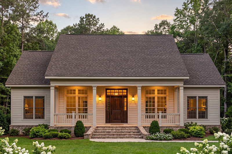 Dream House Plan - Exterior - Front Elevation 3 for Southern House Plan #406-284 - 4 bed, 2.5 bath